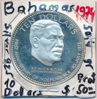 Bahamák 1974. 10$ Ag "Függetlenség első évfordulója" T:PP Bahamas 1974. 10 Dollars Ag "1st Anniversary of Independence" T:PP