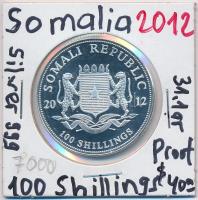 Szomália 2012. 100Sh Ag "Elelfánt" T:PP Somalia 2012. 100 Shillings Ag "Elephant" C:PP