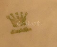 Pipacsos süteményes tányér 2 db, kézzel festett, jelzett, apró mázhibával, d:18 cm