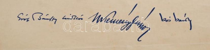 1939 Az Erdélyi Szépmíves Céh névre szóló díszoklevele Bánffy Miklós (1874-1950) író, grafikus, Kemé...