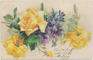 Flowers, litho s: C. Klein