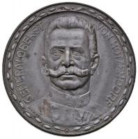 Osztrák-Magyar Monarchia ~1915. Hötzendorf vezérezredes Zn emlékérem M&W.ST gyártói jelzéssel (54mm) T:2,2- Austro-Hungarian Monarchy ~1915. Hötzendorf colonel general Zn commemorative medallion with makers mark M&W.ST. GENERALOBERST VON HÖTZENDORF / FEINDE RINGSUM - SIEG ODER TOD! 1914-1915 - AUF ZUM KAMPF! (54mm) C:XF,VF