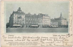 Plzen, Pilsen; Ringplatz / square, shops (EK)