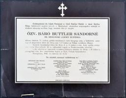 cca 1880-1900 a Báró Buttler család fotó és nyomtatvány hagyatéka, halotti jelentések családi fotók