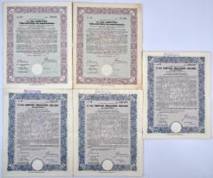 1942-1944. "A Magyar Királyság 3%-kal kamatozó törlesztéses államadóssága" 10db kötvény, 1...