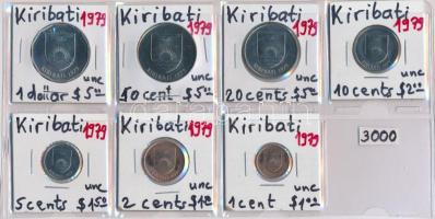 Kiribati 1979. 1c + 2c + 5c + 10c + 20c + 50c + 1$ T:1- Kiribati 1979. 1 Cent + 2 Cents + 5 Cents + 10 Cents + 20 Cents + 50 Cents + 1 Dollar C:AU