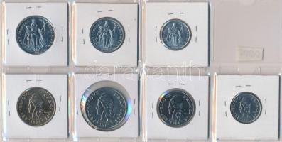 Francia-Polinézia 1984. 20Fr + 1985. 10Fr + 50Fr + 1986. 1Fr + 2Fr + 5Fr + 10Fr T:1-,2
French Polyne...