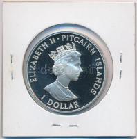 Pitcairn-szigetek 1989. 1$ Ag "HMAV Bounty" T:PP Pitcairn Island 1989. 1 Dollar Ag "H...