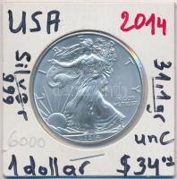 Amerikai Egyesült Államok 2014. 1$ Ag "Amerikai Sas" T:1 USA 2014. 1 Dollar Ag "American Eagle Bullion Coin" C:UNC