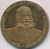 NSZK 1988. "I. Vilmos / A három császár éve 1888" aranyozott Br emlékérem (32mm) T:2,2-
GF...