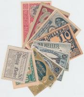 Ausztria 1920-1921. 10db klf városi szükségpénz T:I,I- Austria 1920-1921. 10pcs of diff necessity notes C:UNC,AU