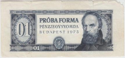 1973. Táncsics 01 "PRÓBA FORMA" előoldal kész, hátlap üres, kék T:III szakadások, sarokhiány Adamo SFT2.2.4