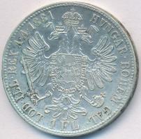 Ausztria 1881. 1Fl Ag "Ferenc József" T:2 Austria 1881. 1 Florin Ag "Franz Joseph" C:XF