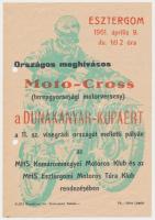 1961 A moto-cross Dunyakanyar-kupa szórólapja