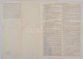 Budapest 1936. "Gazdák Biztosító Szövetkezete" életbiztosítási kötvény T:III