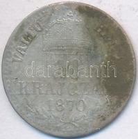 1870KB 10kr Ag "Váltó Pénz" T:3