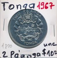 Tonga 1967. 2P Cu-Ni "IV. Tupou Taufa'ahau koronázása T:2 Tonga 1967. 2 Paanga Cu-Ni "Coronation of Taufa'ahau Tupou IV" C:XF