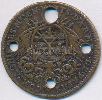 Franciaország DN "XVI. Lajos" Cu zseton T:3 ly. France ND "Louis XVI" Cu token C:F holes