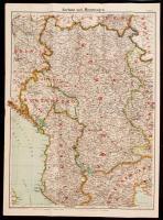 cca 1915-1917 Karten zum Kriege auf der Balkanhalbinsel(Térkép a balkáni háborúhoz betűrednes mutató...