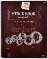 Amerikai Egyesült Államok 1937-2000. 1c-1$ 69db vegyes pénzgyűjtemény "Stock Book" érmetartóba ragasztva, közte 4db brit érme és 3db Ag érme T:vegyes USA 1937-2000. 1 Cent - 1 Dollar 69pcs of various coins in "Stock Book" coin folder, including 4pcs of British coins and 3pcs of silver coins C:mixed