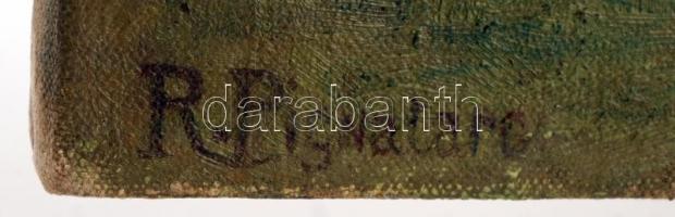 Pignataro jelzéssel: Szekerezés az alpesi úton, olaj, vászon, 38,5×55 cm