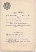 1933 Meghívó Jubileumi Közgyűlésre melyet a Magyar Heraldikai és Genealogiai Társaság alapításának 50. évfordulója alkalmából, 24x17cm