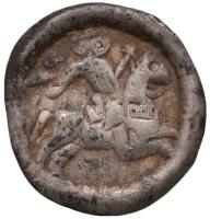 1180-1240. Bracteata Ag "III. Béla - IV. Béla" (0.3g) T:2- Huszár 195., Unger 121.