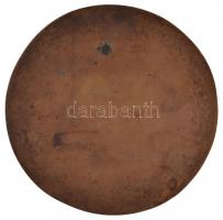 Borsos Miklós (1906-1990) DN "Birkózók" Br emlékplakett (91mm) T:2,2-