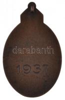 1937. "Budahegyvidéki Polgári Lövész Egyesület" Br jelvény. Szign.:LI (64x40mm) T:2