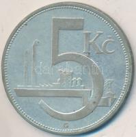 Csehszlovákia 1929. 5K Ag T:2-,3 Czechoslovakia 1929. 5 Korun Ag C:VF,F