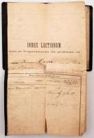 1882 Prágai egyetem jogi karának leckekönyve, híres professzorok aláírásaival / 1882 Prag Czech law ...