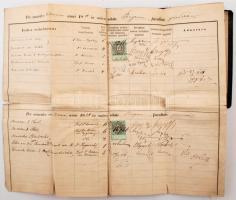 1882 Prágai egyetem jogi karának leckekönyve, híres professzorok aláírásaival / 1882 Prag Czech law ...