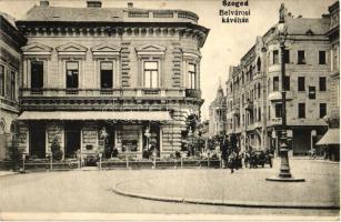 Szeged, Belvárosi kávéház, Schlesinger Mór üzlete (vágott / cut)