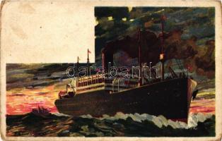 Steamship, litho s: Wladimir Linde (EK)
