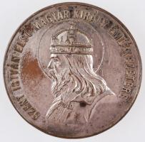 Exner Károly (1850-1919) 1920. "Szent István első magyar király emlékezete / Esztergomi ünnepségek" jelzetlen ezüstözött Br emlékérem (37mm) T:2,2- HP 2099var
