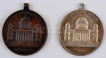 Exner Károly (1850-1919) 1920. "Szent István első magyar király emlékezetére / Esztergomi emlék" jelzetlen ezüstözött Br és Br emlékérem (23mm) T:2,2-