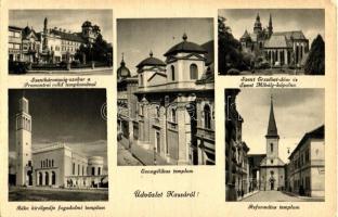 Kassa, Kosice; Béke királynője fogadalmi templom, Szentháromság-szobor, Szent Mihály kápolna / churches, chapel, statue (EK)