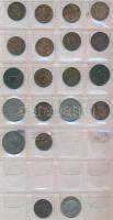 60db-os vegyes fémpénz gyűjtemény érmetartó albumban T:vegyes
60pcs of various metal coins in collec...