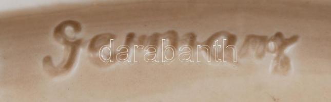 Barokk jegyespár, német figurális porcelán, kézzel festett, jelzett, apró kopásnyomokkal, m: 13 cm