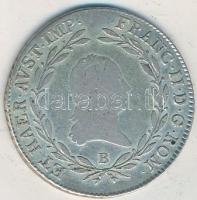 1805B 20Kr Ag "I. Ferenc" T:2- patina