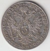 Ausztria 1838A 3kr Ag "I. Ferdinánd" T:2- Austria 1838A 3 Kreuzer Ag "Ferdinand I" C:VF