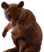 Zsolnay birkózó medvék (Markup Béla), kézzel festett, jelzett, hibátlan, m:30 cm/
Handpainted Zsolna...