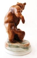 Zsolnay birkózó medvék (Markup Béla), kézzel festett, jelzett, hibátlan, m:30 cm/
Handpainted Zsolna...