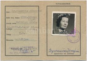 1972 Magyar Lovaregylet, fényképes totalisateur igazolvány