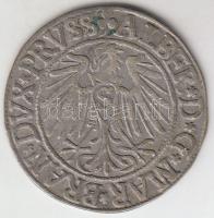 Porosz Hercegség 1542. 1Gr Ag "Brandenburgi Albert" (1.89g) T:2,2- patina Duchy of Prussia 1542. 1 Groschen Ag "Albrecht von Brandenburg" (1.89g) C:XF,VF patina