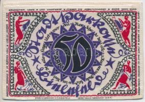 Németország / Weimari Köztársaság / Bielefeld 1922. 50M selyem városi szükségpénz bélyegzéssel T:I
G...