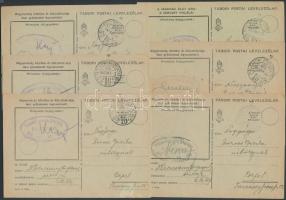 1917-1942 Tábori postai levelezőlapok, 12 db