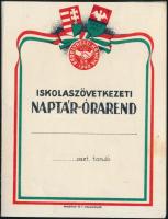 1942-1943 Kitöltetlen iskolaszövetkezeti naptár-órarend az 1942-1943. tanévre