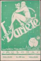 1943 "Lipi és Lupi, egy pesti mula intimitásai" A Kamara Varieté szeptember-október havi műsora a színészek fotóival(Kökény Ilona, Tapolczai Gyula, Kardos Magda stb.)