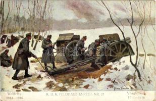 K.u.K. Feldhaubitz Regiment Nr. 27 / K.u.K. soldiers, battle scene s: Hans Larwin (gluemark)